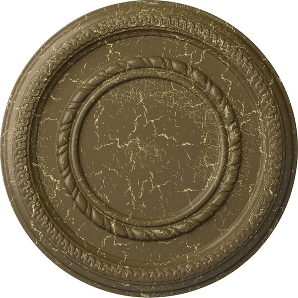 Ekena Millwork Federal Roped Small Medallion (Canopies up to 6"), 12 5/8"OD x 1 1/8"P, Mississippi Mud Crackle CM12FEMMC - main
